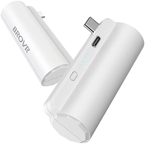 BROVR Battery Pack for Oculus Quest 2, 5000mAh Rechargeable Power Bank for Oculus/Meta Quest 2 and Quest, Lightweight and Portable VR Headset Quest 2 Accessories for Extra 4-8H Playtime 2 Pack