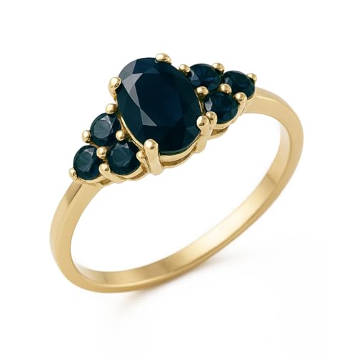Bague Solitaire Saphir Carissima Gold Or Jaune T54 Style Quotidien