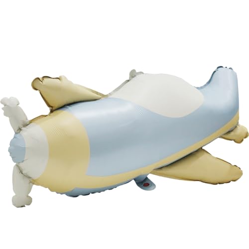 Hokilands MATTEAIRCRAFT 4D Matte Plane Balloons Transportation Airplane Helicopter Party Supplies Adventure Decoration thumb #7