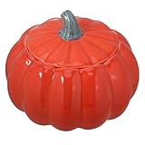 Pumpkin Shaped Ceramic Food Jar Tea Storage Jars, Mini Porcelain Tin Canister Storage Can with Lids Jewlry Dish Tray for Coffee Beans Nuts Candy Spice Loose Tea