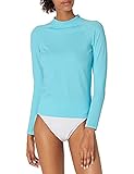 Una marca de Amazon Amazon Essentials - Camiseta de protección solar con manga larga para mujer, Agua (Aqua), US M (EU M)