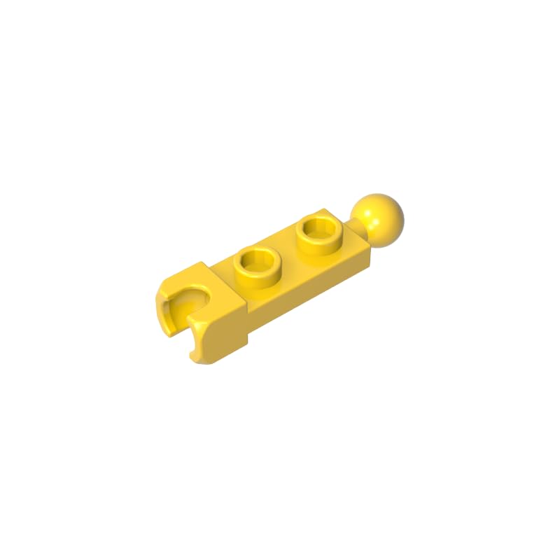 Gobricks Hinge Plate Plate Special 1x2 with 5.9mm End Cup and Towball 14419 GDS-904 50Pieces Compatible with Lego Classic Bulk Toy MOC Color:Yellow — image 1