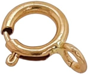 4.5MM 14K Solid Yellow Gold Spring Ring Clasp Open Ring Made in Italy by CRAFT WIRE - Image 6