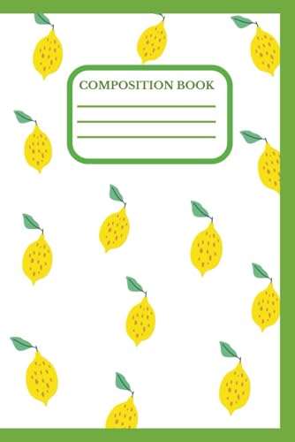 Cuaderno Rayado 6 x 9 in (15.24 x 0.58 x 22.86 cm) Lima Limon Cute Acabado Mate: Libreta Aesthetic - Ninos, Adultos, Adolescente
