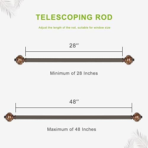 Daintier 150845-5226-20220108 2 Pack Curtain Rods For Windows,3/4 Inch Metal Single Telescoping Curtain Rod thumb #1