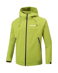 JEPOZRA Regenjacke Herren Wasserdicht Atmungsaktiv Fahrrad Jacke Leichte Windbreaker Outdoorjacke Kapuze Freizeitjacke zum Freizeit Wandern (XXL, Grün)