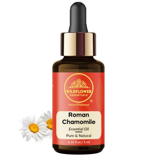 Image of Roman Chamomile Essential Oil (Chamaemelum nobile) Pure | Non-Sticky | Lightweight | Steam Distilled | All Skin Type | Men & Women (5ml)