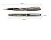 Xezo Handmade Rollerball Pen in Tungsten Metallic Finish with Tahitian Black Mother of Pearl (Maestro Black MOP Tungsten RPL). No Two Alike