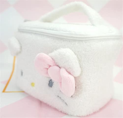 Plush Bag Cosmetic Storage Bag Purse Storage Bag Packaging Christmas Decorations (Pink White) #TOP1