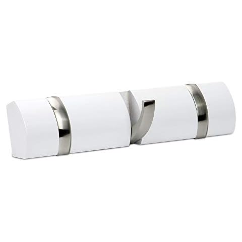 Wall Mounted Coat Hooks | Coat Hanger | Sturdy Design | Retractable Fold Down Hooks | Hallway, Porch & Bedroom Clothes Rack | For Coats, Hats and Towels | Pukkr Cover