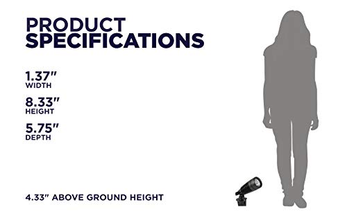 Moonrays 95536 1W Low Voltage Led Metal Spot Light Kit (6 Pack), Black, 6 Count #TOP5