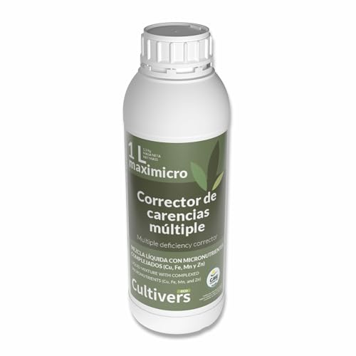CULTIVERS Corrector Carencias Plantas 1 L Abono Ecológico con Hie...