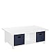 RiverRidge Home RiverRidge Activity Table, White with Navy Bins