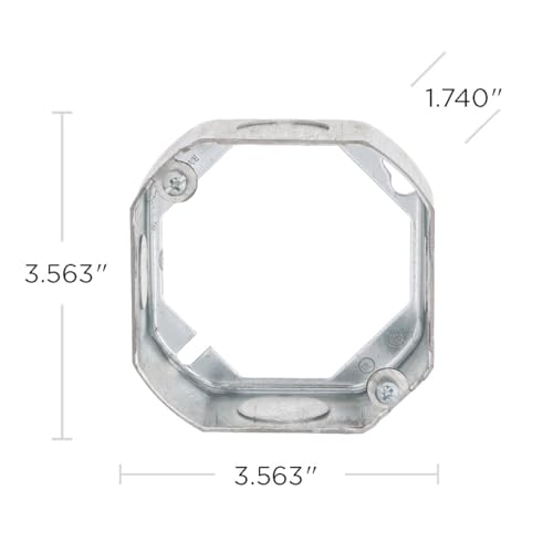 Hubbell Raco 4 in. Octagon Extension Ring, Drawn, 1-1/2 in. Deep, Two 1/2 & Two 3/4 in. KO\'s (130)