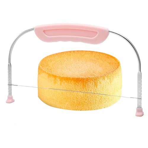 ZMDMAH Cortador de Tartas, Divisor de Bases de Tartas, Cortador Horizontal para Pasteles Divisor de Pasteles Cortadors de Queso Guillotina Nivelador de Pastele Lira para Cortar Tartass