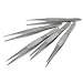 Fine Precision Stainless Steel Lab Tweezers/Forceps with Medium Tips Comes with Ridged Handle Non-Slip Grip - 3.5