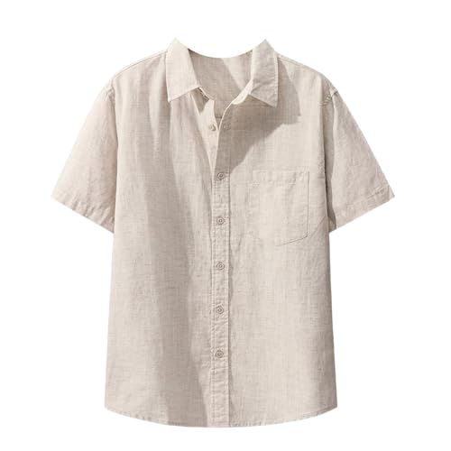 Chemise lin fin homme manche courte respirante et coupe relaxée