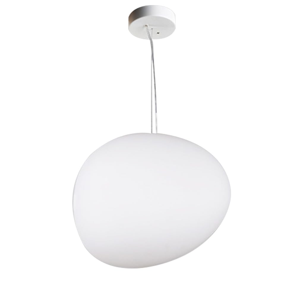 Lampada a Sospensione a Sfera in Vetro Bianco, lampadario a Forma di Pietra Calda D'Oca, Lampada a Sospensione Decorativa per Ristorante, G9/E27, lampade a Sospensione minimaliste Moderne per