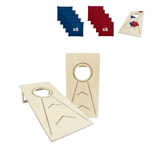 Cornhole PartySpiele Outdoor Indoor, Strandspiel | Wurfspiel für Kinder und Erwachsene Inklusive Sackloch Bags.