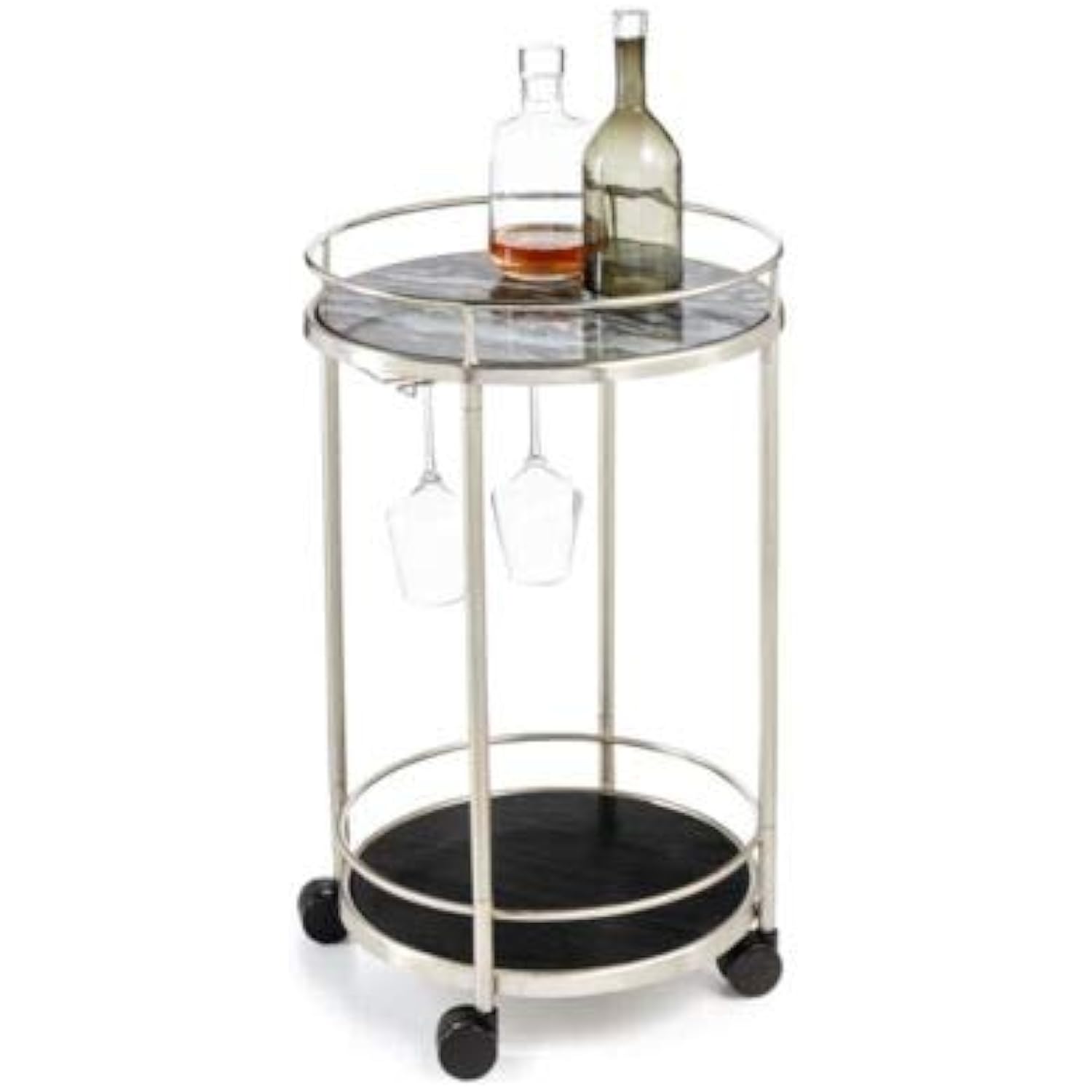 Hotel Collection Round Bar Cart Bar & Serving Carts