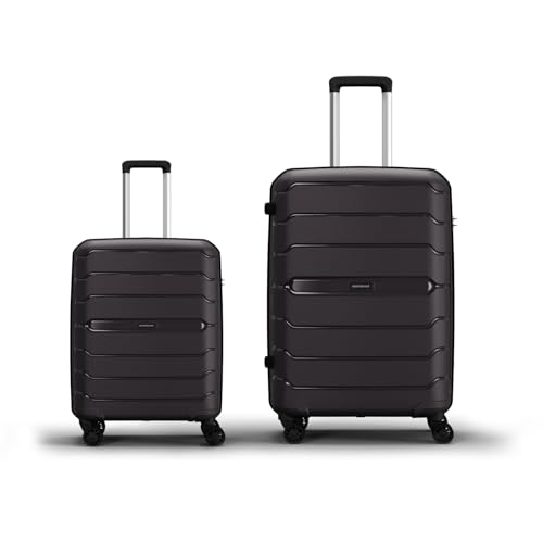 Image of Aristocrat Liberty Set of 2 (Cabin+Medium) Trolley Bags, Saddle Brown