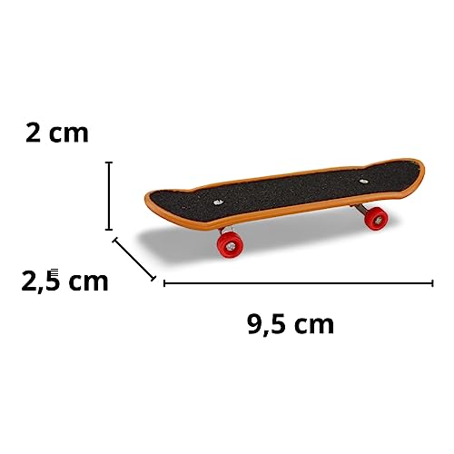 Skate de Dedo Com Lixa e Acessórios de Troca Miniatura Fingerboard