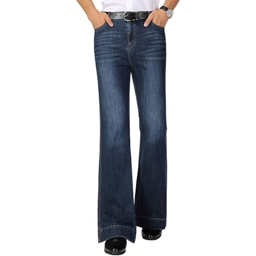 Men's Classic Disco Retro Flared Denim Pants Vintage Relaxed Bell Bottom Jeans 60s 70s Stretch Jean Trousers2
