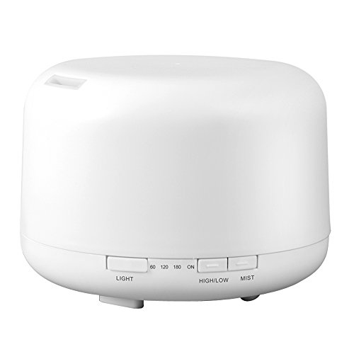 Diffusor Aromatherapie - Aroma Diffuser 500ml Luftbefeuchter Ultraschall Vernebler, Ultra Leise Diffuser BPA-Free Öle Diffusor mit 7 Farben LED Humidifier Duftlampe für Kinderzimmer Wohn- Büro Cover