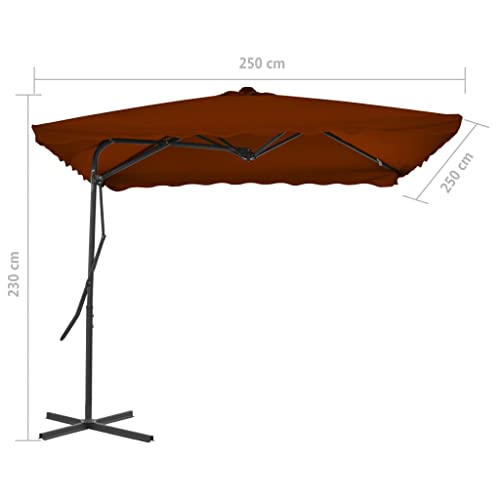 Parasol résistant aux UV et intempéries de 250x250 cm pour une protection durable