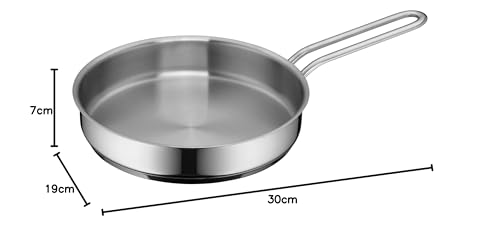 WMF WMF Mini Bratpfanne klein 18 cm, Cromargan Edelstahl Pfanne poliert, unbeschichtet, Induktion, stapelbar, kleine Bratpfanne, ideal für kleine Portionen oder Singlehaushalte - Funktionsansicht 11 | Pfannen