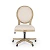Christopher knight home pishkin office chair beige natural  urban country home decor