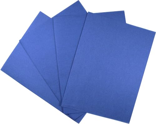 Image of KCS 4 /6 pc of 12 inch x 18 inch 30cmx45cm 18 Count Cotton Aida Cloth Cross Stitch Fabric (Jeans Blue, 4 pc)