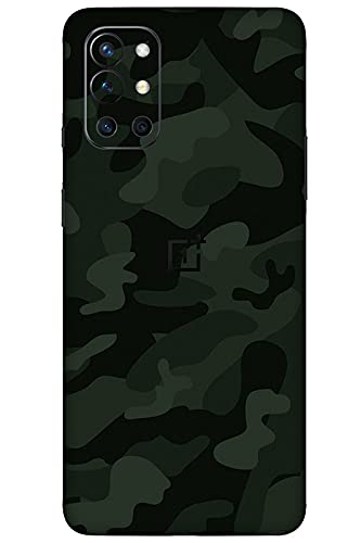VCAREGADGETSArmy Dark Camouflage Skin Compatible for OnePlus 9R 5G (for Back & Sides with Matte Lamination)