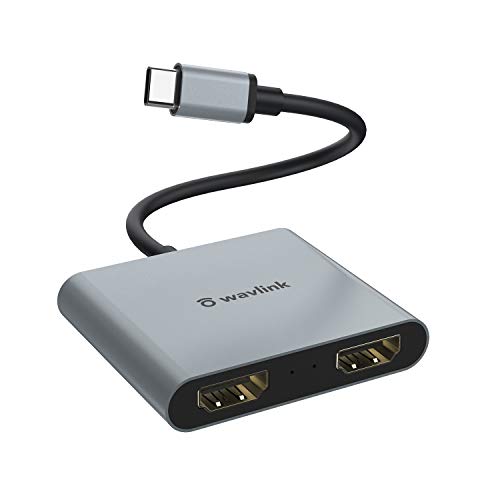 Wavlink Usb C To Dual Hdmi Adapter 4K@60Hz, Thunderbolt 3/4 Compatible, Type C To Hdmi Multi Monitor Converter For Macbook Pro/Air,Dell Xps 13/15,Hp,Lenovo Yoga,Etc(Dp Alternate Mode Required) #TOP7