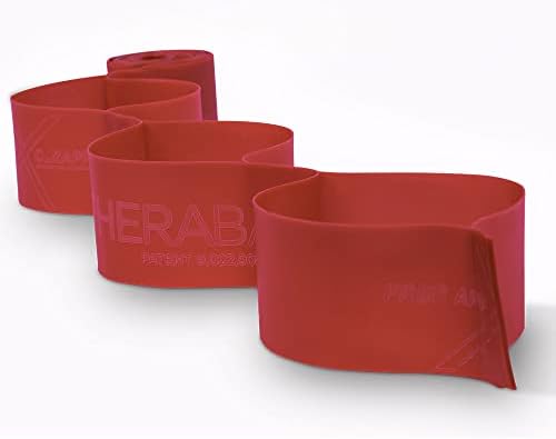 THERABAND CLX Latex-Free Resistance Band, Pilates, Home Gym, HIIT, Physical Therapy, Rehab & Fitness Equipment, 2.5 Metre, Red, Medium