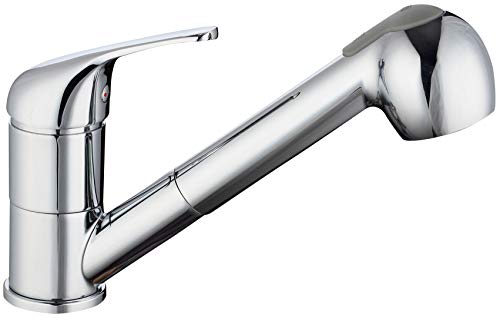 Preisvergleich Produktbild Spültischarmatur mit herausziehbarer Geschirrbrause (Chrom)
