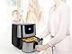 Princess Heißluftfritteuse XXL mit 5,5 Liter – 62,2% weniger Energieverbrauch – Digital Airfryer Deluxe – 8 Programme – Edelstahl – Ohne Öl – Aerofryer 182060, Silber