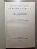 An introduction to comparative biochemistry, B0007IU0X2 Book Cover