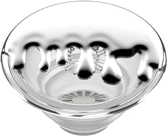 PopSockets PopGrip Extendable Stand and Handle with Replaceable Top, Chrome Drip Silver