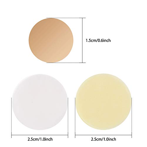 Image of TecUnite White Ivory Champagne Round Tissue Paper Table Confetti Dots for Wedding Birthday Party Decoration Arts Craft DIY Scrapbooking, 1.76 oz (2.5 cm)