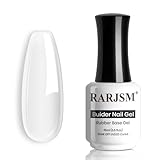 RARJSM Gel Nail Polish Clear Transparent Gel Builder for Nails Rubber Base Hard Gel Nail Polish Sheer Brush on Extend Gel in a Bottle Soak Off UV LED Curing Requires 15ml Salon Home DIY Use