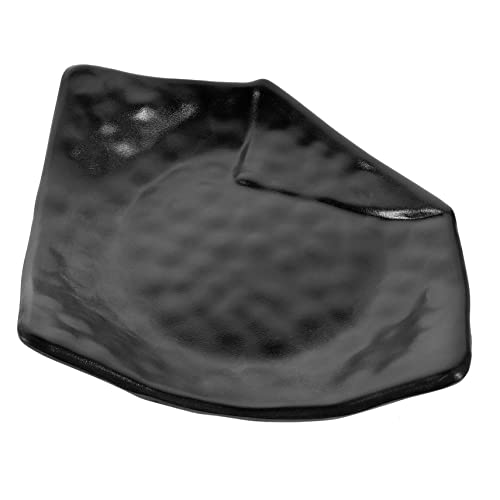 Plato sushi decorativo melamina negro 23x19x5 cm miniatura 1