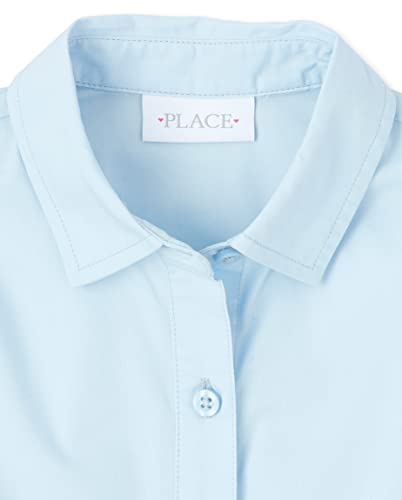 The Children's Place girls Short Sleeve Poplin Button Down Shirt2