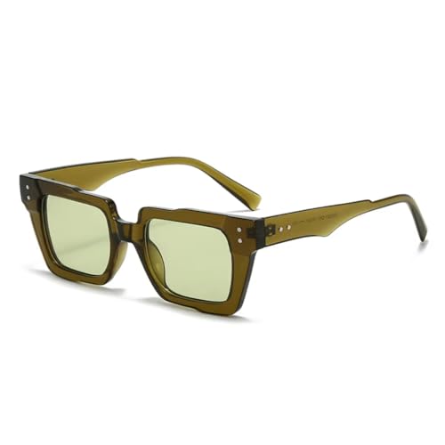 Lunettes de soleil œil de chat rétro à rivets pour femmes et hommes