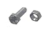 50 X HEX BOLT SET SCREW 4.8 GRADE M8 25MM BZP ZINC PLATED WEATHER RESISTANT