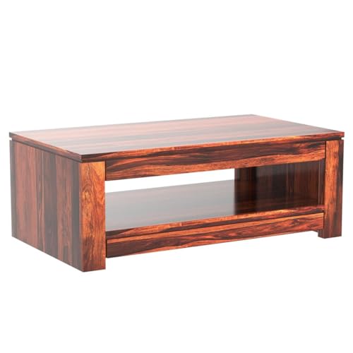 Image of Wooden Center Table for Living Room | Coffee Table for Home | Tea Table | Sofa Set Center Table (Natural Finish)