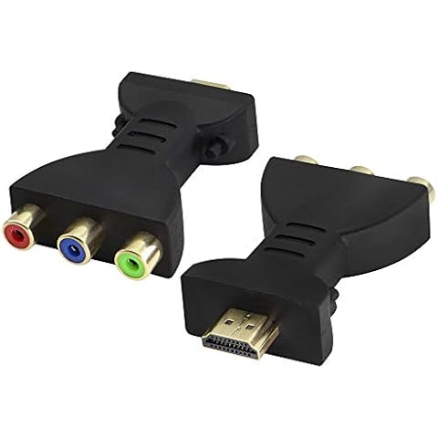 zdyCGTime 2 pcs HDMI RCA Audio and video adapter,1080P 3 Way Splitter Digital Signal AV HDMI to 3 RCA Audio Adapter Interface converter,Suitable for PC, HDTV, DVD, projector, etc Cover