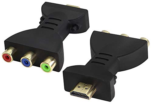 zdyCGTime Adaptadores de Audio y Video 2 HDMI RCA, señal Digital Divisor de 3 vías 1080P Convertidor de Interfaz de Adaptador de Audio HDMI a 3 RCA, Adecuado para PC, HDTV, DVD, proyector, etc Cover