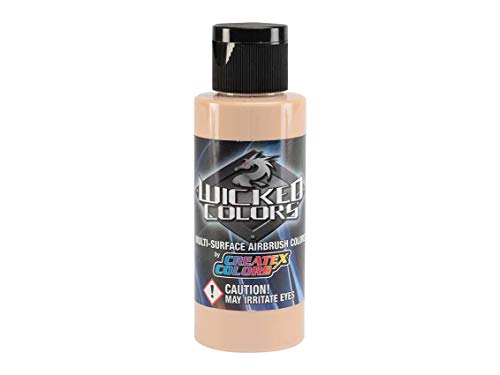 Wicked Colors Createx W076 detail UNIVERSAL FLESHTONE 2oz. water-based universal airbrush paint. by SprayGunner