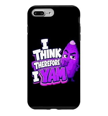 I Think Therefore I Yam Ube Pun Purple Yam Dad Joke Case for iPhone 7 Plus/8 Plus